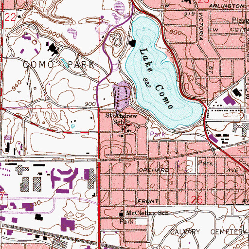 Topographic Map of Twin Cities German Immersion Charter School, MN