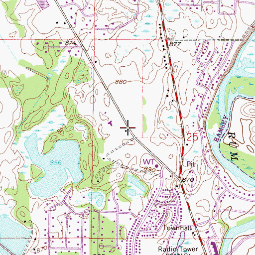 Topographic Map of Lord of Life Church School, MN