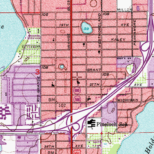 Topographic Map of Ebenezer United Methodist Church, FL