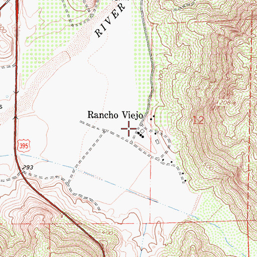 Topographic Map of Rancho Viejo, CA