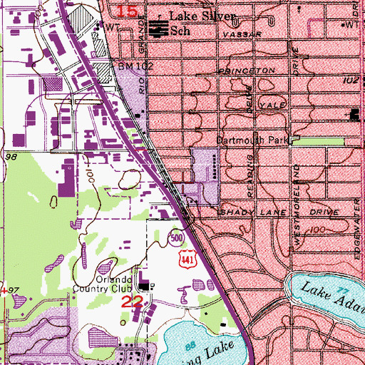 Topographic Map of Filipino-American Seventh Day Adventist Church, FL