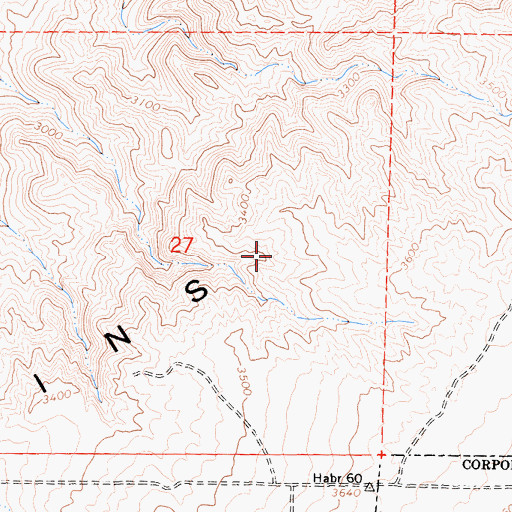 Topographic Map of Rand Mountains, CA