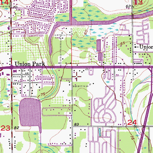 Topographic Map of First Wesleyan Church, FL