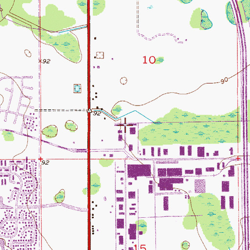 Topographic Map of Florida Orlando Mission, FL