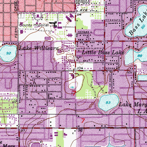 Topographic Map of Fort Gatlin Alliance Church, FL