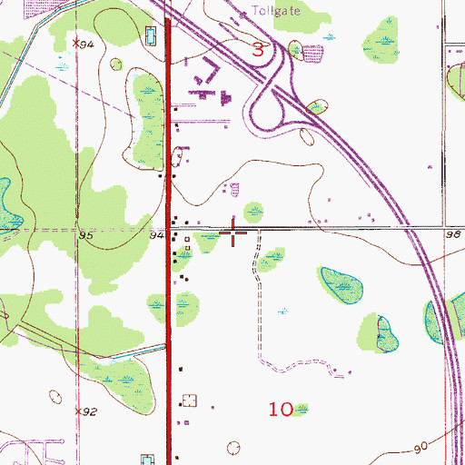 Topographic Map of Gods House of Orlando, FL