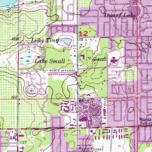 Topographic Map of Gospel Tabernacle Church, FL
