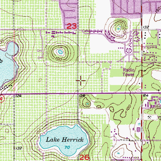 Topographic Map of Grace Bible Church, FL