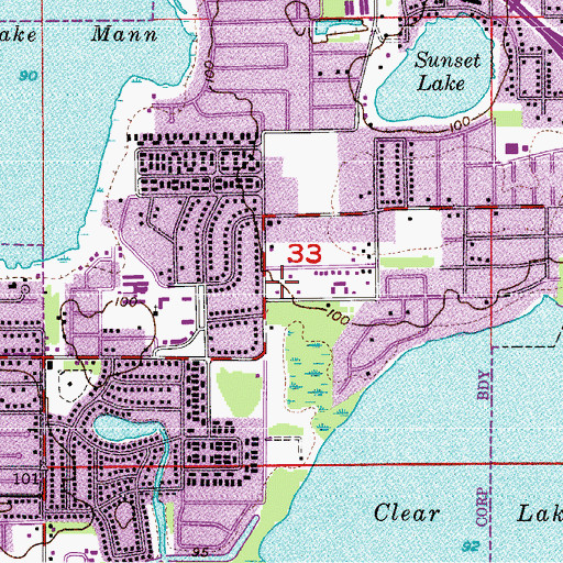 Topographic Map of Greater New Hope Church, FL