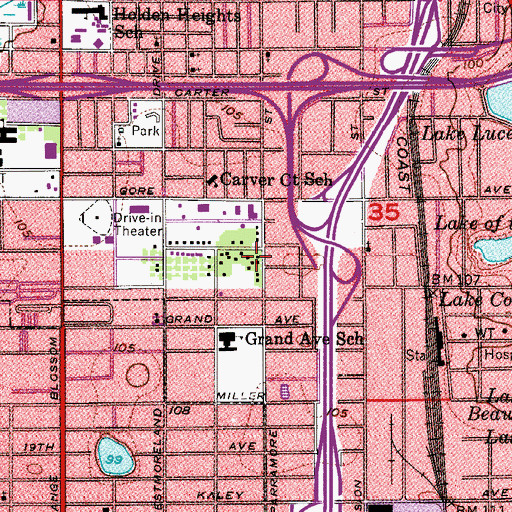Topographic Map of Greater Saint Paul African Methodist Episcopal Church, FL