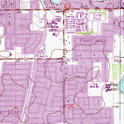 Topographic Map of Haitian Church of the Brethren Orlando, FL