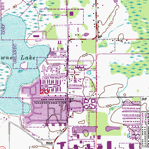 Topographic Map of Heart of Mercy Community Church of Nazarene, FL