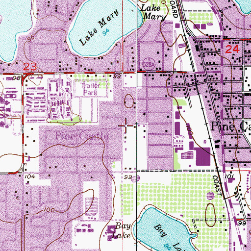 Topographic Map of Iglesia Bautista Jerusalem, FL