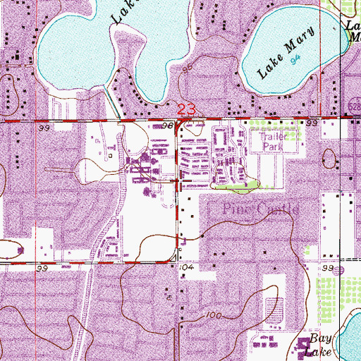 Topographic Map of Iglesia Betania, FL