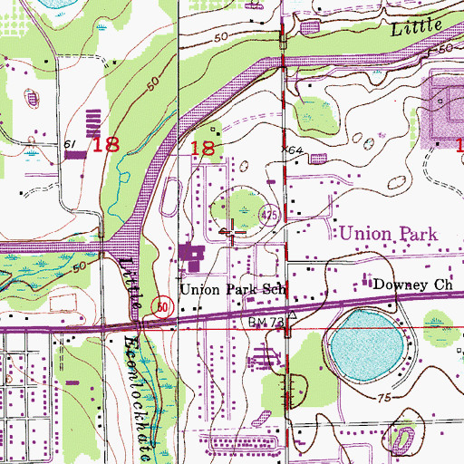 Topographic Map of Iglesia Canaan Defenders of the Faith, FL