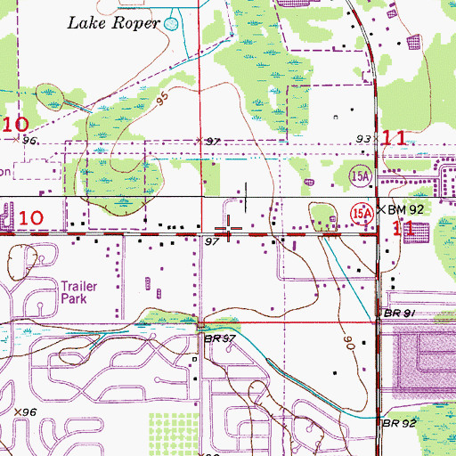Topographic Map of Iglesia Casa del Alfarero, FL