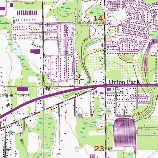 Topographic Map of Iglesia Cristiana lel Rebano, FL