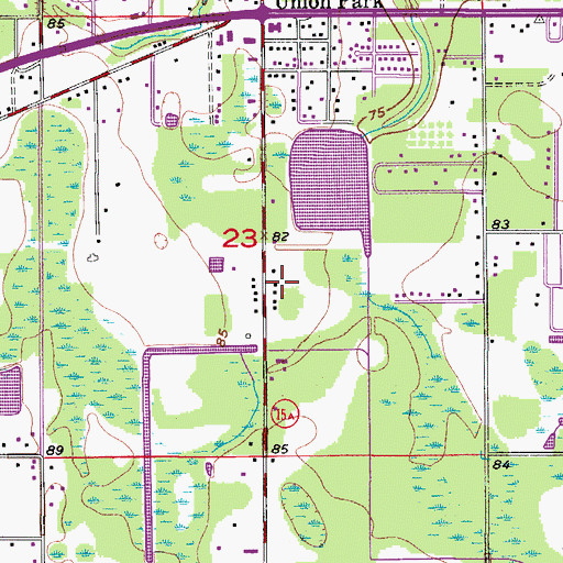 Topographic Map of Iglesia de DiosPentecostal mi, FL
