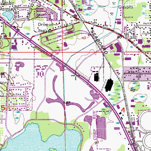 Topographic Map of Iglesia Misionera Casa de Oracion, FL