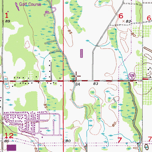 Topographic Map of Iglesia Pentecostal la Hermoso, FL