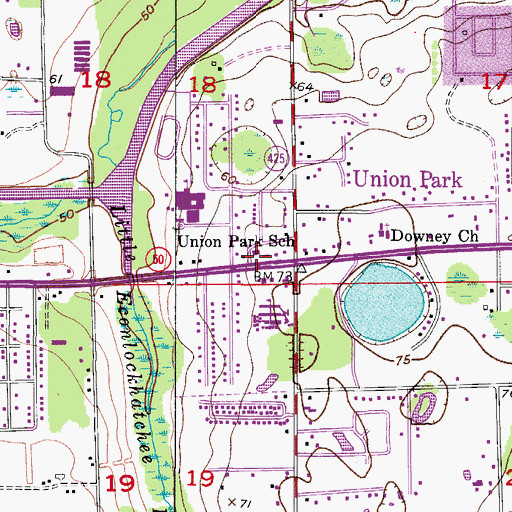 Topographic Map of Iglesia Trompeta del Cielo, FL
