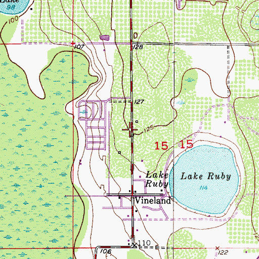 Topographic Map of India Pentecostal Church, FL