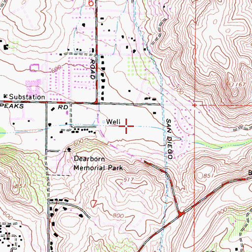 Topographic Map of Rattlesnake Canyon, CA