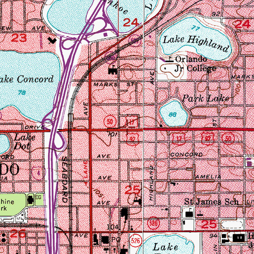 Topographic Map of Israelite Church of God in Jesus, FL