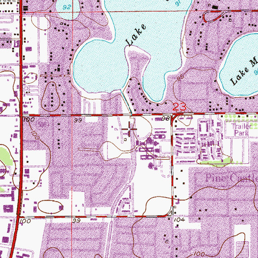 Topographic Map of John Calvin Presbyterian Church, FL