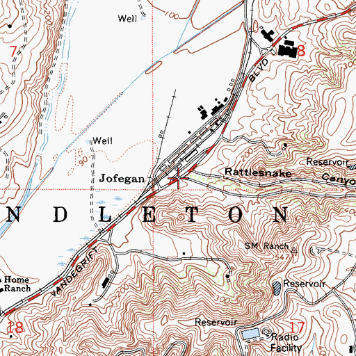 Topographic Map of Rattlesnake Canyon, CA