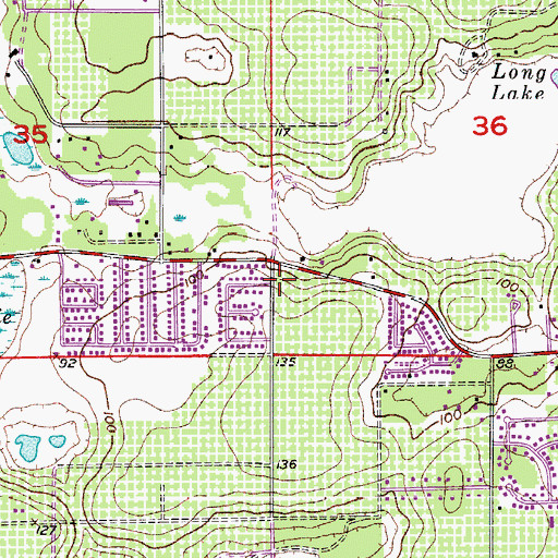 Topographic Map of Korean Presbyterian Church of Orlando, FL