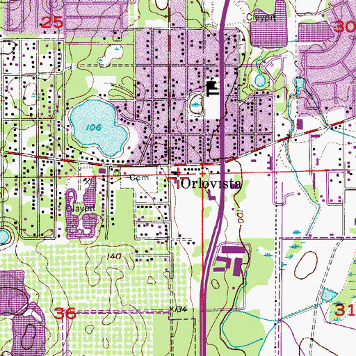 Topographic Map of Lake Hill Baptist Church, FL