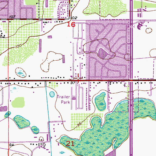 Topographic Map of Masters Touch International Church, FL