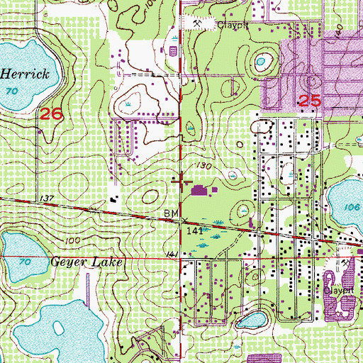 Topographic Map of Metro West Church of the Nazarene, FL