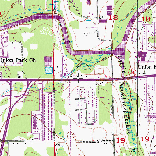Topographic Map of Mission of Love Christian Church, FL