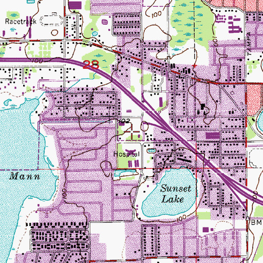 Topographic Map of Mount Olive African Methodist Episcopal Church, FL
