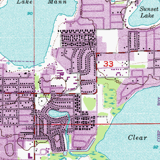Topographic Map of National Tabernacle Church of the Living God, FL