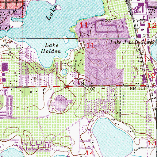 Topographic Map of New Apostolic Church, FL