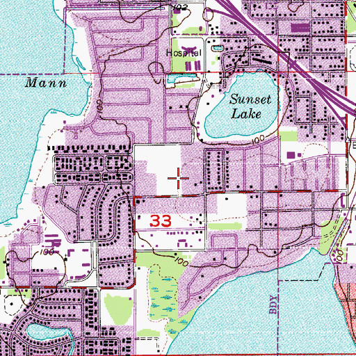 Topographic Map of New Beginnings Church, FL