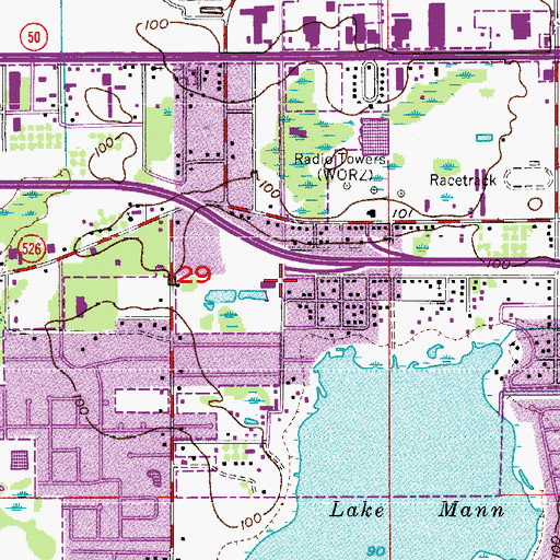 Topographic Map of New Hope Primitive Baptist Church, FL