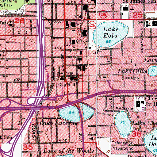 Topographic Map of New Hope United Methodist Church, FL