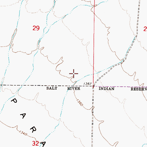 Topographic Map of Continental Village, AZ