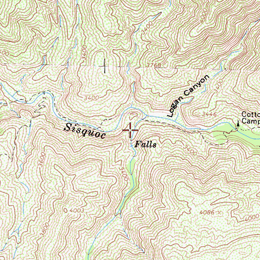 Topographic Map of Rattlesnake Canyon, CA