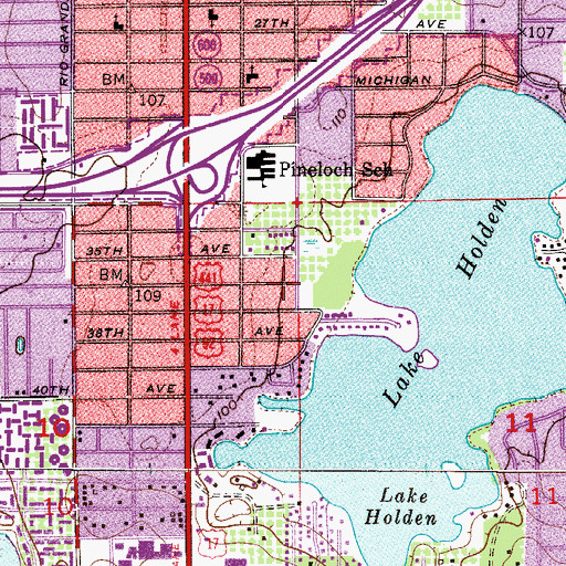 Topographic Map of Sacred Heart Traditional Catholic Church, FL