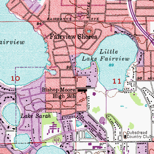 Topographic Map of Saint Charles Borromeo Catholic Church, FL