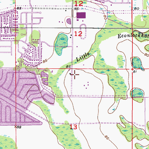 Topographic Map of Saint Isaac Jogues Catholic Church, FL