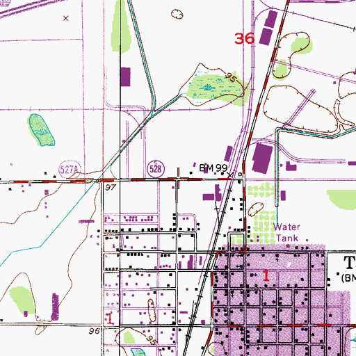 Topographic Map of Saint Mary Missionary Baptist Church, FL