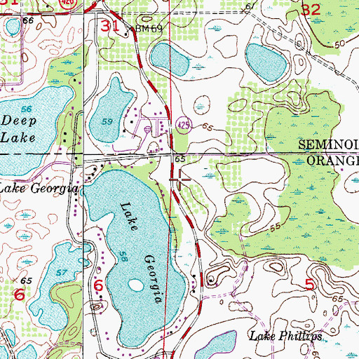 Topographic Map of Saint Matthews Episcopal Church, FL