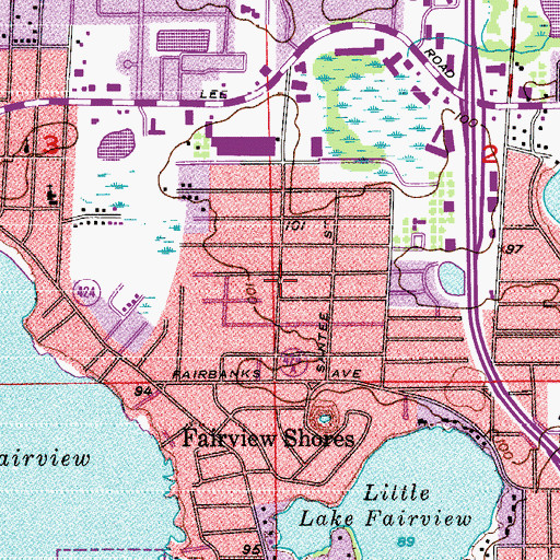 Topographic Map of Saint Pauls Methodist Church, FL