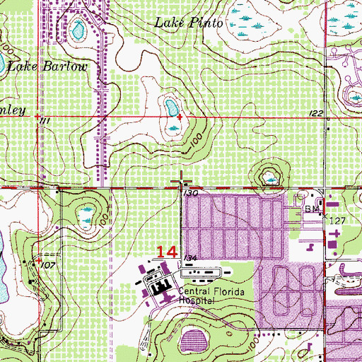 Topographic Map of Silver Star Christian Church, FL